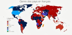 Genders of Countries in French