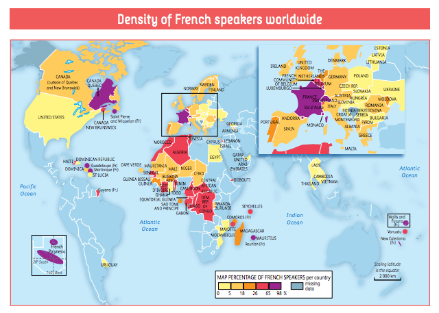 countries that speek french