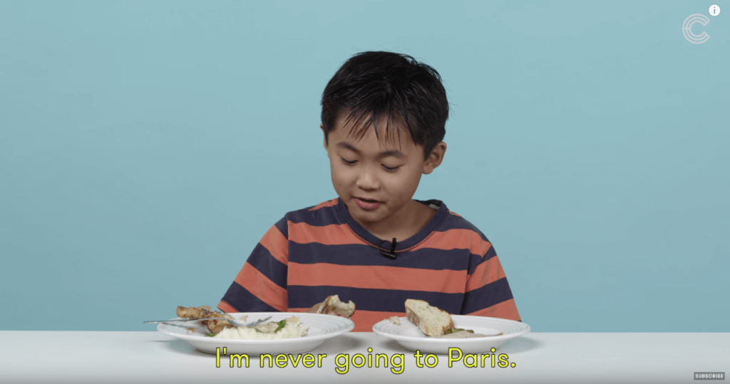 American kids try french breakfast