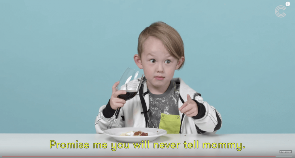 American kids eat french food